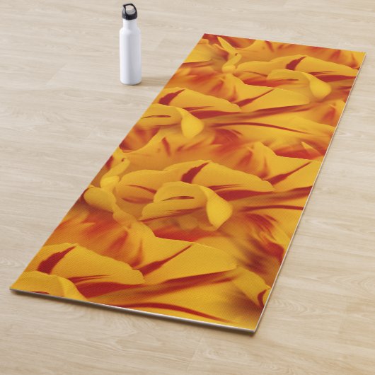 Elegant Two-Tone Red Gold Monsella Tulip Yogamat (In situ)