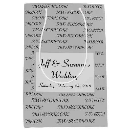 Elegant Two wordt een scriptweduwschap Medium Cadeauzakje (Voorkant)