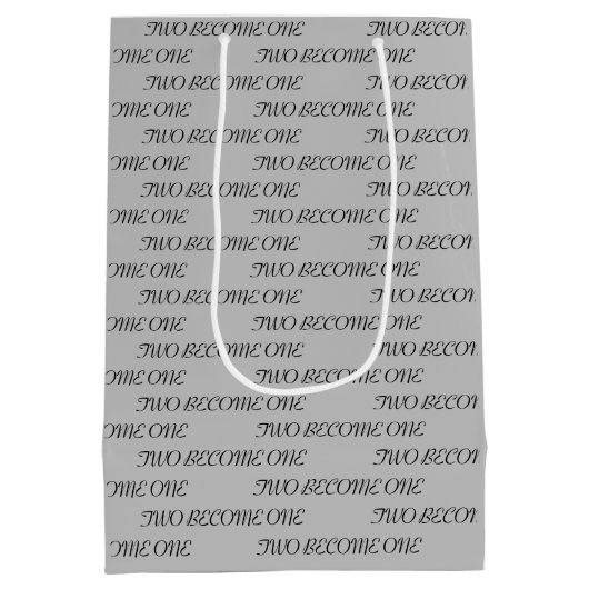 Elegant Two wordt een scriptweduwschap Medium Cadeauzakje (Achterkant)