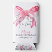 Elegant Tying the Knot Pink Bow Bachelorette Party (Achterkant)