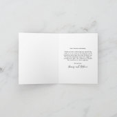 Elegant type minimale foto bruiloft bedankkaart (Binnen)