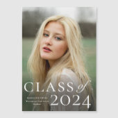 Élégant Type Photo Faire-part de graduation (Devant)
