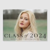 Élégant Type Photo Faire-part de graduation (Devant)