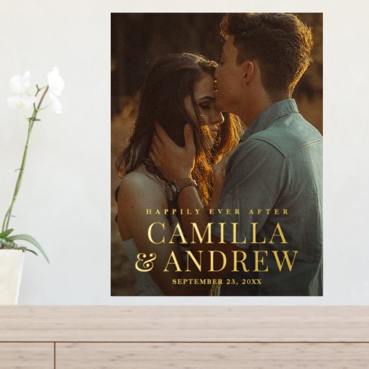 Elegant Type Photo Wedding Folie Afdrukken (Insitu (Entree Tafel))