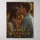 Elegant Type Photo Wedding Folie Afdrukken (Voorkant)