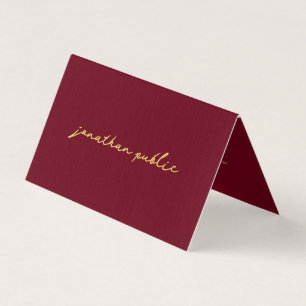 Elegant typescript rood gouden Sjabloon gevouwen Visitekaartjes