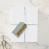 Elegant Typografie Blue Olive Custom Hartelijk dan Cadeaulabel (Met Touw)