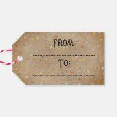 Elegant Typografie Butterfly Stars Rustisch Nieuwj Cadeaulabel (Achterkant Horizontaal)