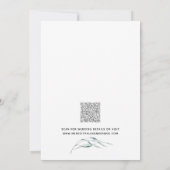 Elegant Typografie Eucalyptus Leaves Wedding Save The Date (Achterkant)
