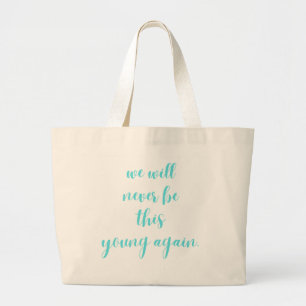 Elegant Typografie Grote Tote Bag
