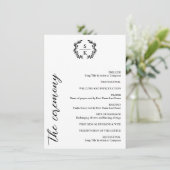 Elegant Typografie Laurel Wreath Monogram Wedding (Staand voorkant)