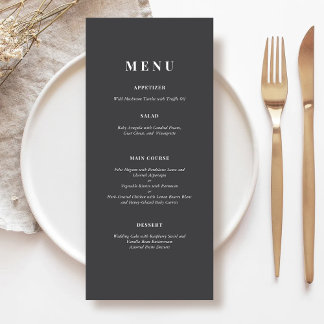 Elegant Typografie Menu