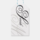 Elegant Typografie Monogram Cadeaulabel (Achterkant)