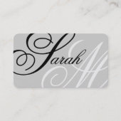 Elegant Typografie Monogram Visitekaartje (Voorkant)