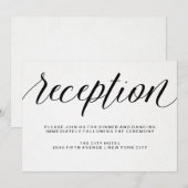 Elegant Typografie over de ontvangst van Waterverf Kaart (Voorkant / Achterkant)