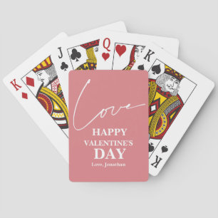 Elegant Typografie Valentijnsdag paar Pokerkaarten