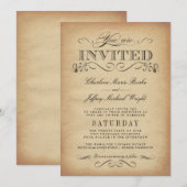 Elegant  Typografie Wedding Invitations Kaart (Voorkant / Achterkant)
