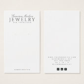 Elegant Typography Earring Jewelry Visitekaartje (Voorkant /achterkant)