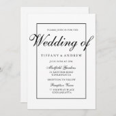 Elegant Typography Modern Wedding Invitation Kaart (Voorkant / Achterkant)