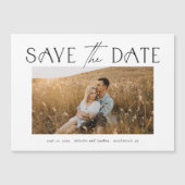 Elegant Typography Photo Wedding Save the Date Magnetische Uitnodiging (Voorkant)