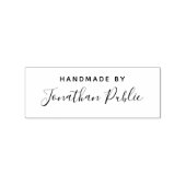 Elegant Typography Script Naam Sjabloon Handgemaak Rubberstempel (Afrduk)