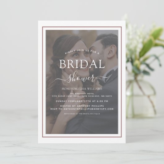 Elegant Typography Script Photo Vrijgezellenfeest Kaart (Staand voorkant)