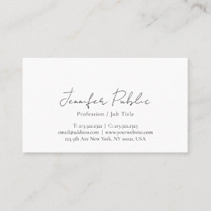 Elegant Typography Script Sjabloon Signature Matte Visitekaartje