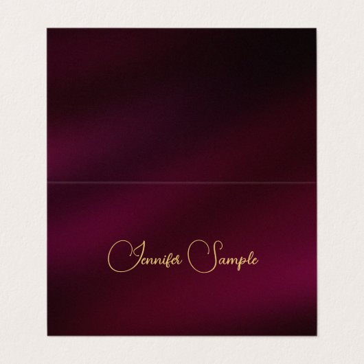 Elegant Typography Script Sjabloon Tent Fold Visitekaartjes (Buitenkant ongevouwen)