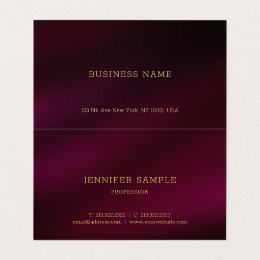 Elegant Typography Script Sjabloon Tent Fold Visitekaartjes (Binnenkant ongevouwen)