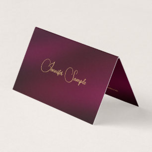 Elegant Typography Script Sjabloon Tent Fold Visitekaartjes