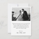 Elegant Typography Script Wedding 4 Photo Collage Bedankkaart (Achterkant)