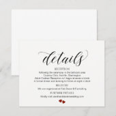 Elegant Typography Wedding Details Enclosure Kaart (Voorkant / Achterkant)