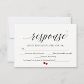Elegant Typography Wedding Response Card Script RS RSVP Kaartje (Voorkant)