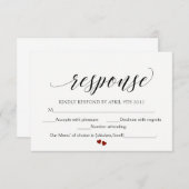 Elegant Typography Wedding Response Card Script RS RSVP Kaartje (Voorkant / Achterkant)