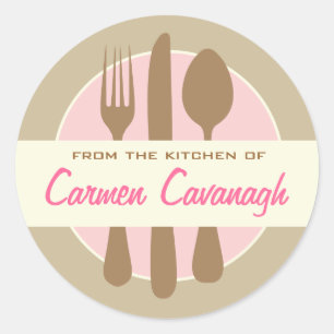 Elegant "Uit de keuken van" stickers