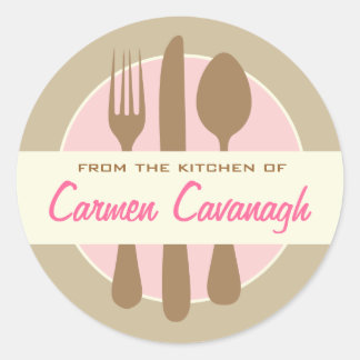 Elegant "Uit de keuken van" stickers
