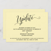 Elegant uitgestelde bruiloft aankondiging Bord gee (Voorkant / Achterkant)