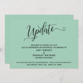 Elegant Uitgestelde bruiloft Aankondiging Lichtgro (Voorkant / Achterkant)