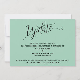 Elegant Uitgestelde bruiloft Aankondiging Lichtgro