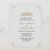 Elegant-uitnodiging voor een moslim huwelijk kaart (Voorkant / Achterkant)