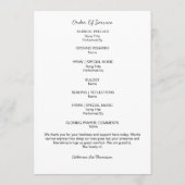 Elegant Uitvaartdienstprogramma Met Foto Programma (Achterkant)