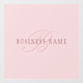 Elegant Uitzendend Monogram | Roze Goud Raamsticker (Vel)
