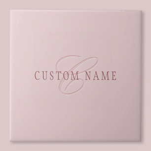 Elegant Uitziend Monogram Roze Goud Tegeltje