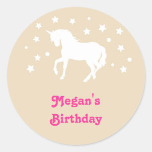 Élégant Unicorn Anniversaire Favoriser Sticker