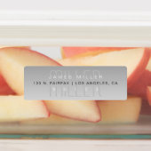 Elegant Uniek Modern Grijs Waterdicht Labels (Aangebracht)