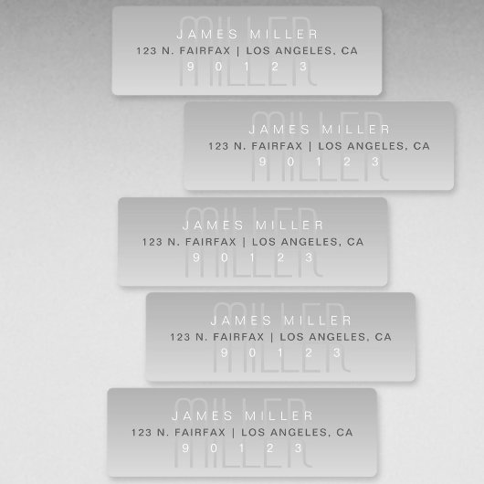 Elegant Uniek Modern Grijs Waterdicht Labels