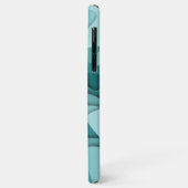 Elegant Unieke Turquoise Ombre Wave Illustratie Case-Mate iPhone Case (Achterkant/links)