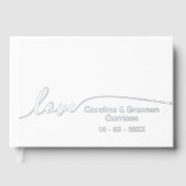 Élégant Unique Couple Noms Aimer Texte Or (Recto)