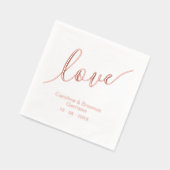 Élégant Unique Couple Noms Aimer Texte Rose Or (Gauche)