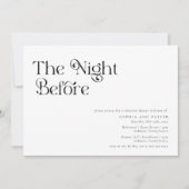 Elegant Unique Typography Rehearsal Dinner Kaart (Voorkant)